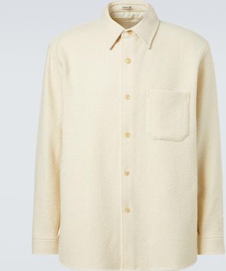 Auralee Wool tweed overshirt