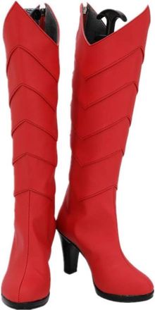 Generic Womens Anime Cosplay Boots for Milim Nava Fancy Stage Performance Props shoes Custom Made Halloween Christma Comic Con (Red,10.5)
