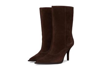 Vince Camuto Presca Mid-calf Bootie Womens Boots Brownie : 9.5 M, Suede