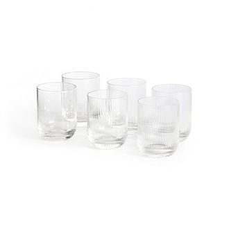 La Redoute Interieurs Set van 6 waterglazen in geribbeld glas, Stria