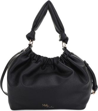 Mali + Lili Nala Recycled Vegan Leather Hobo Crossbody Bag in Black at Nordstrom