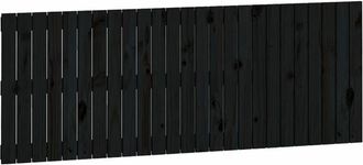vidaXL Vidaxl - Cabecero De Cama De Pared Madera Maciza Pino Negro 159,5x3x60cm