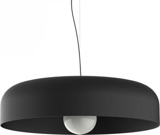 Lumicom Tuzzi Sospensione, 1xE27, max 42W, metallo, nero opaco, D.50cm - Lumicom