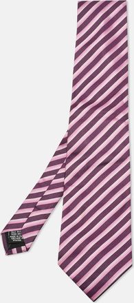HUGO BOSS Boss By Hugo Boss Purple Diagonal Stripe Jacquard Silk Tie