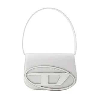 Diesel Leather Cowhide Shoulder Bag - White