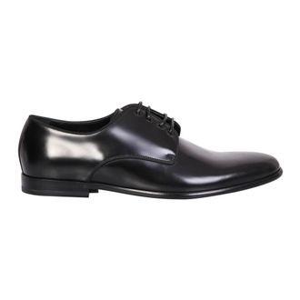 Dolce & Gabbana Dress Shoes, male, Black, 7 UK, Black Lace-up Derby Shoes