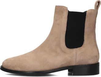 Notre-V Taupe Su&egrave;de Enkellaarzen Stijlvol Model - Dames - Chelseaboots - Beige - 40 EU - Su&egrave;de - Schoenen