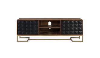 Giner&Colomer Mueble tv fabricado a mano en madera de mango y patas doradas 150 cm