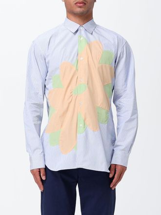Comme Des Gar&ccedil;ons Camicia in cotone con stampa a righe e floreale