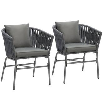 TecTake Accent Chair Valeiras in Dark Grey | Size: 2 Seater
