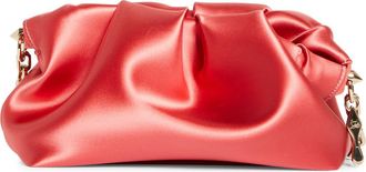 Christian Louboutin Small Eva Neoprene Satin Clutch in 9136 Grapefruit at Nordstrom
