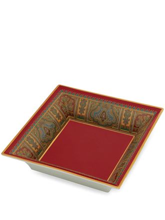 Etro Home paisley-print porcelain tray - Red