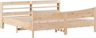 vidaXL Vidaxl - Estructura De Cama Con Cabecero Madera Maciza De Pino 200x200cm