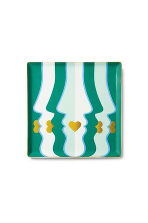Octaevo Porcelain Beso catchall tray, green
