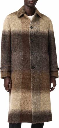 John Varvatos Luce Stripe Coat in Dark Brown at Nordstrom, Size 52 - R