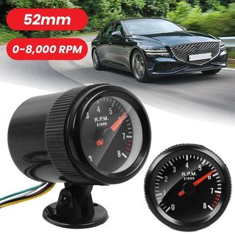OEM Adecuado Para Tac&oacute;metros De Coche De 2 Pulgadas (52 Mm), 0-8000 Rpm, Compatible Con La Mayor&iacute;a De Los Coches, 12 V, Con Retroiluminaci&oacute;n Led, Contador