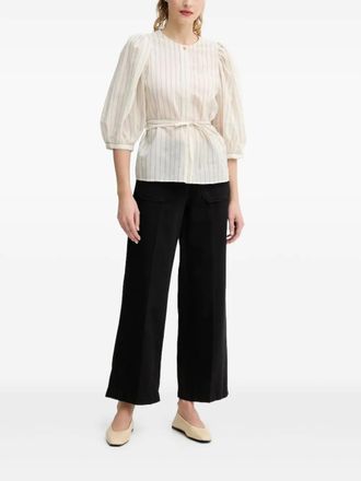Sessun Blouse met pofmouwen - Beige