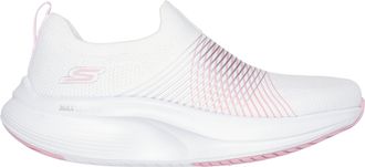 Skechers Engineered Knit Slip On W Haptic Pr Walking Shoes White/Pink 8 UK