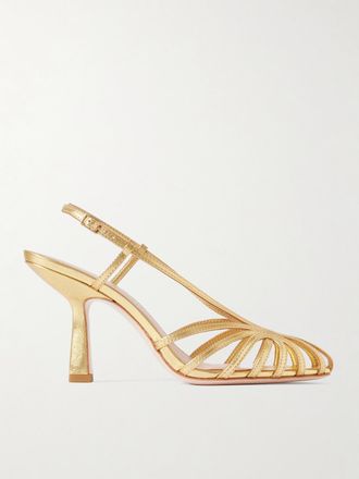 Loeffler Randall Sandali In Pelle Metallizzata Alexandra - Oro