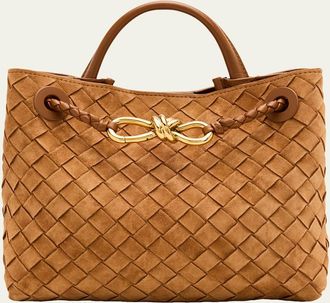 Bottega Veneta Andiamo Suede Top-Handle Bag