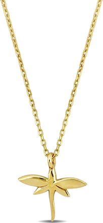 Mimi & Max Dragonfly Pendant with Chain in 14k Yellow Gold - 17 in