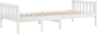 vidaXL Vidaxl - Cama Para Ni&ntilde;os Sin Colch&oacute;n Madera Maciza Pino Blanca 80x200 Cm