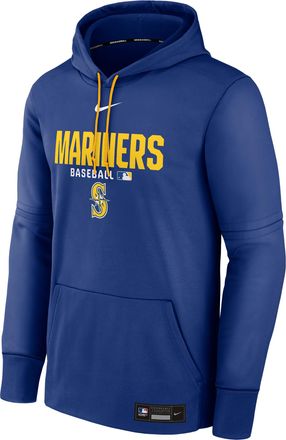 Nike Mens Seattle Mariners Authentic Collection Nike Therma MLB Pullover Hoodie in Blue | NAC3154NMVR-8KL