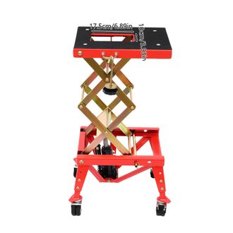 OEM Mesa Elevadora Para Motocicletas, Elevador De Tijera Hidr&aacute;ulico, Altura Ajustable, Rojo