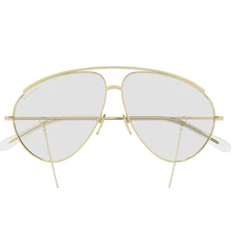 Gucci Sunglasses Gg1654 S 010 Gold/Transparent Women With Chain