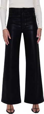Pistola Denim Lana High Rise Ultra Wide Jean In Coated Noir