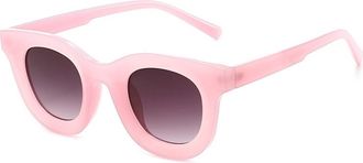 Generic Commuting Outdoor Mens Sunglasses Womens Driving Vacation Shopping Sun Glasses(Pink)