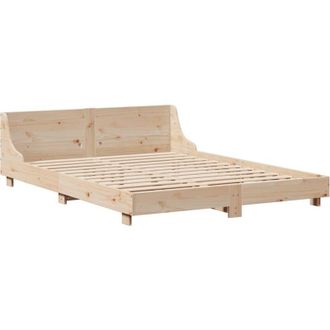 vidaXL Estructura De Cama Sin Colch&oacute;n Madera Maciza De Pino 120x190 Cm Vidaxl