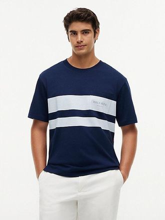 Tommy Hilfiger Logo Colour-Blocked Relaxed T-Shirt