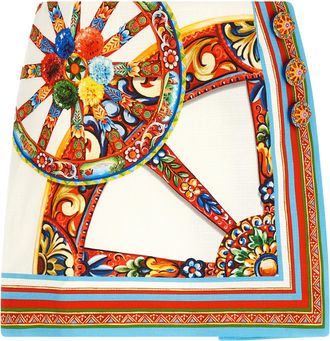 Dolce & Gabbana Multicolor Cotton Long Womens Skirt