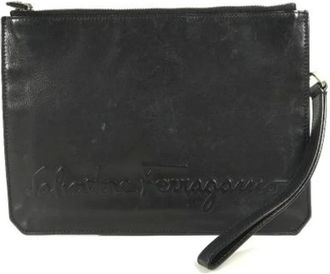 Ferragamo unisex, Pre-owned, Zwart, Maat: ONE Size Leer