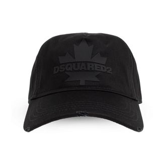 Dsquared2 Pet met klep - Heren - Petten - Zwart - ONE Size - Katoen - Accessoires