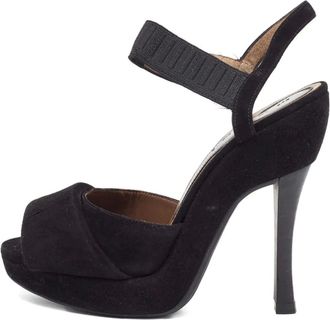 Marni Sandali con fascia elasticizzata e tacco - Nero