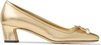 Jimmy Choo London Womens Elme 45 Latte Nappa Leather Pumps, Brand Size 36 ( US Size 6 )