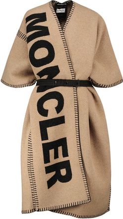 Moncler Beige Wool Blend Mantella Poncho