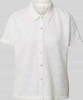 Christian Berg Hemdbluse mit Knopfleiste in Offwhite, Größe XXL