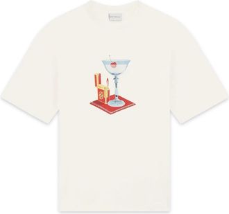 Dr&ocirc;le de Monsieur T-Shirt Cocktail - Heren - T-shirts - Wit - S - Katoen - Tops