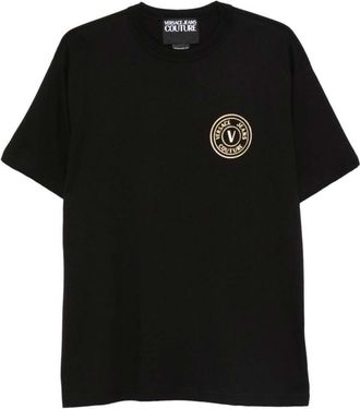 Versace Jeans Couture Black Solid Crew Neck T-Shirt