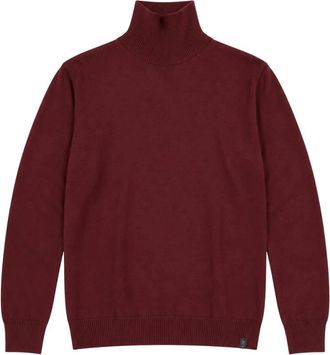 Fay Merino Wol Trui met Hoge Hals - Heren - Coltruien - Rood - XL - Wol - Truien & Vesten