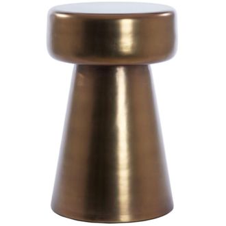 Light & Living Light&living - Mesa Auxiliar Dakwa Brillante Marr&oacute;n Bronce