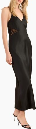 Cami NYC Carli Lace Detail Satin Slipdress in Black at Nordstrom, Size X-Large