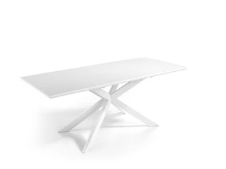 Pondecor Interiorismo Mesa de comedor extensible de dise&ntilde;o, blanco. 160/210&times;90&times;76 cm