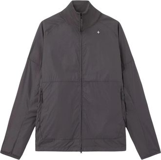 Stone Island Textured Zip Jacket - Heren - Zomerjassen - Grijs - L - Nylon - Jassen