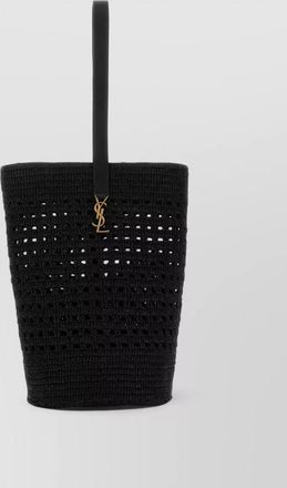 Saint Laurent raffia tote bag