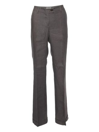 Moschino linen tailored trousers - Brown
