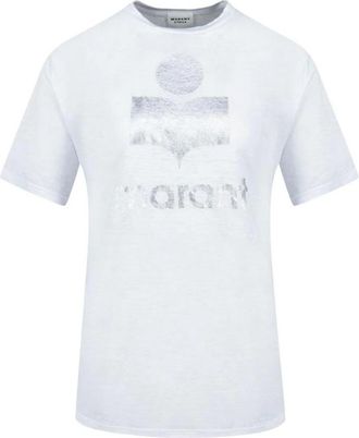 Isabel Marant Logo T-shirt - Dames - T-shirts - Wit - S - Katoen - Tops